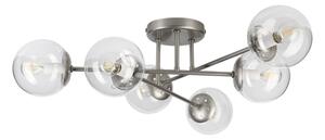 Lustră de tavan aplicată MALENA 6xE14/5W/230V crom mat/clar