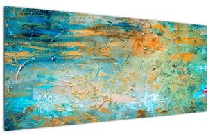 Tablou - Abstract albastru (120x50 cm)