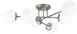 Lustră aplicată MALENA 6xE14/5W/230V crom mat/alb