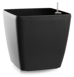 Ghiveci cu autoirigare Flower Lover Quadrato mat antracit, 18 cm, 18 cm