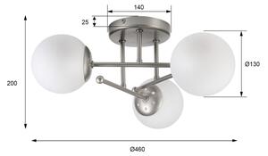 Lustră aplicată MALENA 3xE14/5W/230V crom mat/alb