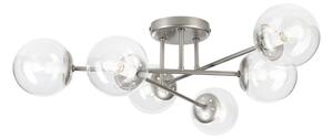 Lustră de tavan aplicată MALENA 6xE14/5W/230V crom mat/clar