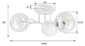 Lustru aplicat MALENA 3xE14/5W/230V alb/transparent