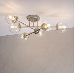 Lustră de tavan aplicată MALENA 6xE14/5W/230V crom mat/clar
