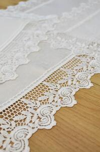 Față de masă elegantă cu țesătură fină și dantelă largă Lățime: 150 cm | Lungime: 300 cm