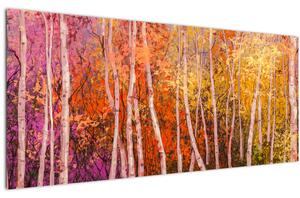 Tablou - Pădurea colorată (120x50 cm)
