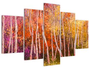 Tablou - Pădurea colorată (150x105 cm)