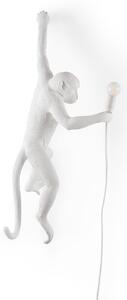 SELETTI Aplică LED de perete Monkey Lamp, alb, stânga, Alb, Camera de zi / sufragerie, Plastic, Design