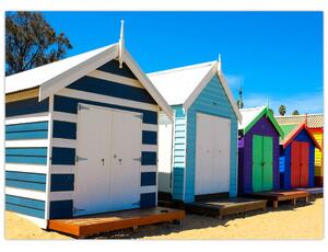 Tablou - Plaja Brighton, Melbourne, Australia (70x50 cm)