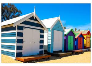 Tablou - Plaja Brighton, Melbourne, Australia (90x60 cm)