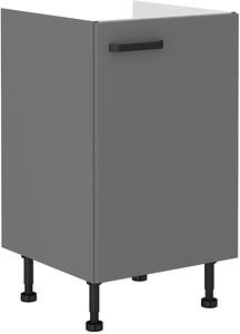Dulap inferior de bucătărie sub chiuvetă Nesia 50 ZL 1F BB (Antracit). 1049703