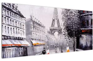 Tablou - Pictură în ulei, Paris (120x50 cm)