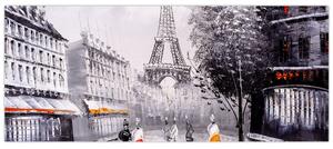 Tablou - Pictură în ulei, Paris (120x50 cm)