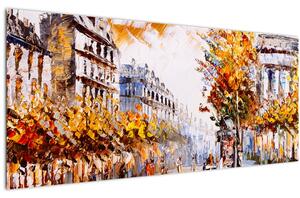 Tablou - Strada din Paris (120x50 cm)