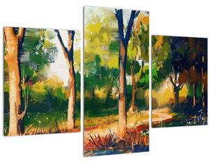 Tablou - Pădure de vară însorită, pictură (90x60 cm)