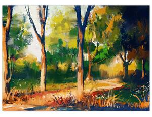 Tablou - Pădure de vară însorită, pictură (70x50 cm)