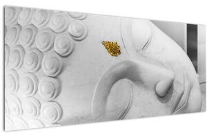 Tablou - Buddha alb (120x50 cm)