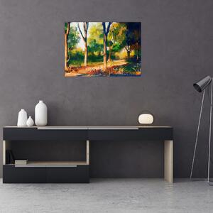 Tablou - Pădure de vară însorită, pictură (70x50 cm)
