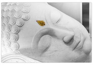 Tablou - Buddha alb (90x60 cm)