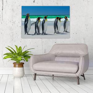 Tablou - Grup de pinguini regali (90x60 cm)