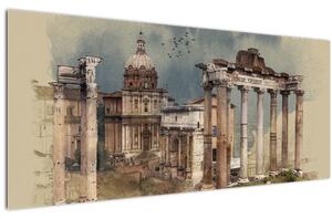 Tablou - Forumul Roman, Roma, Italia (120x50 cm)