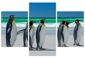 Tablou - Grup de pinguini regali (90x60 cm)