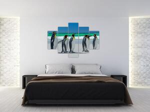Tablou - Grup de pinguini regali (150x105 cm)