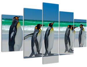 Tablou - Grup de pinguini regali (150x105 cm)