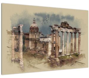Tablou - Forumul Roman, Roma, Italia (90x60 cm)