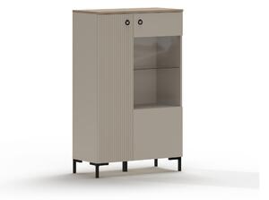 Vitrină Demandaron 2 (taupe + stejar silverjack) . 1116816