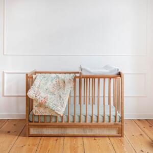 Patut cu sertar independent din lemn pentru bebe, inaltime saltea reglabila, Boho vintage 120 60 cm