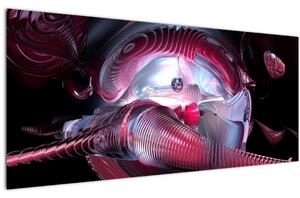 Tablou - Abstracție, viermi spațiali (120x50 cm)