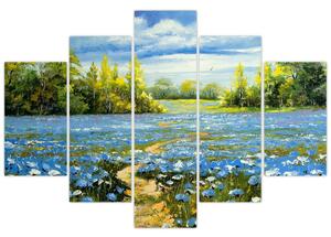 Tablou - Drum de câmp, pictură în ulei (150x105 cm)