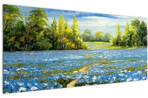 Tablou - Drum de câmp, pictură în ulei (120x50 cm)