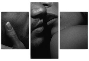 Tablou - Sărutul, fotografie alb-negru (90x60 cm)