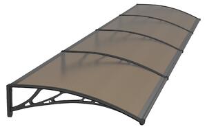 Copertina PREMIUM 400x80 cm, Policarbonat 6 mm, Suporturi din ABS, Negru/Bronz