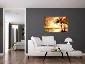 Tablou - Palmieri pe plajă (90x60 cm)