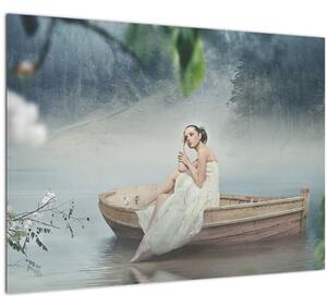 Tablou - Femeia pe barcă (70x50 cm)