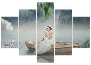Tablou - Femeia pe barcă (150x105 cm)