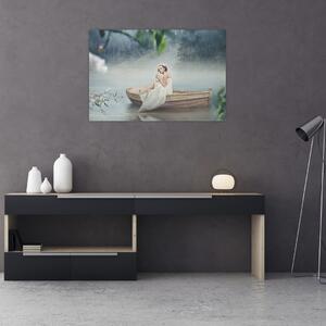 Tablou - Femeia pe barcă (90x60 cm)