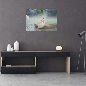Tablou - Femeia pe barcă (70x50 cm)