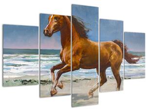 Tablou - Caii pe plajă (150x105 cm)