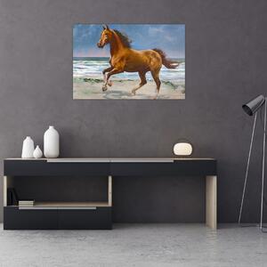 Tablou - Caii pe plajă (90x60 cm)