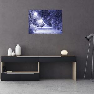 Tablou - Noaptea magică de iarnă (70x50 cm)