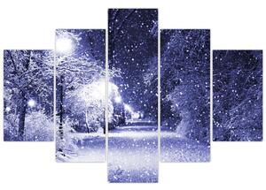 Tablou - Noaptea magică de iarnă (150x105 cm)