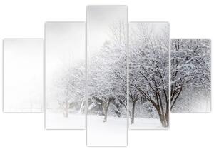 Tablou - Aleea de iarnă (150x105 cm)