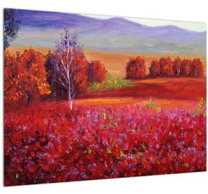 Tablou - Peisaj roșu (70x50 cm)