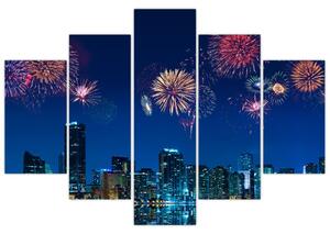 Tablou - Artificii in Miami (150x105 cm)