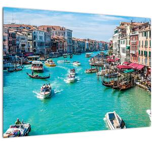 Tablou pe sticlă - Canalul Grande, Veneția, Italia (70x50 cm)