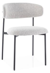 Scaun de dining bej ELTON cu picioare negre